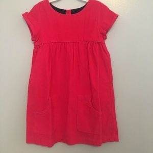 Mini Boden pink corduroy dress with pockets!